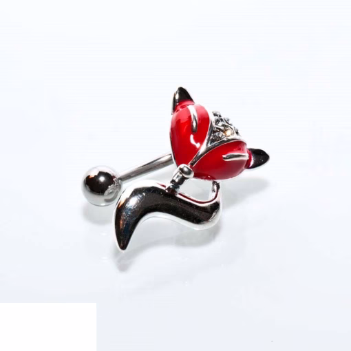 Red cat navlepiercing