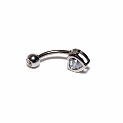 Titanium-heart navlepiercing