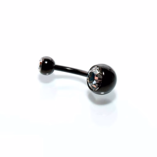 Black-clear navlepiercing