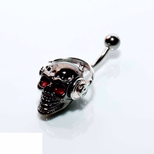 Headphone-skull navlepiercing