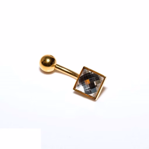 Gold cz navlepiercing