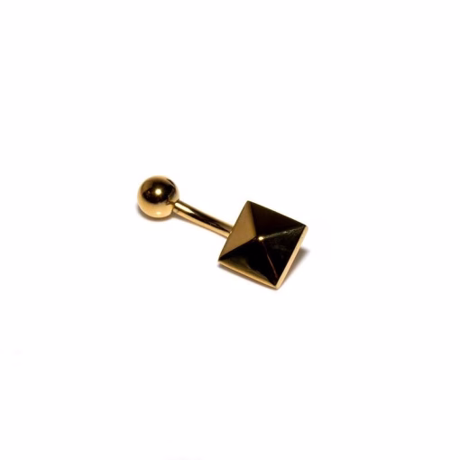 Gold rivet navlepiercing