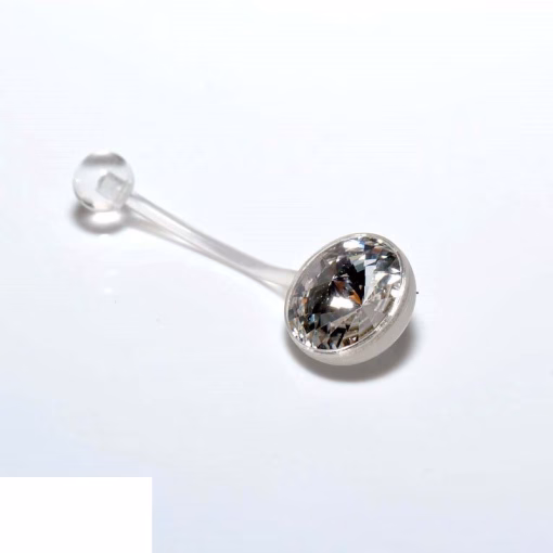 Clear crystal navlepiercing