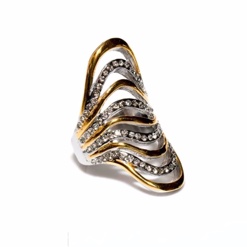 big zircon ring gyldne
