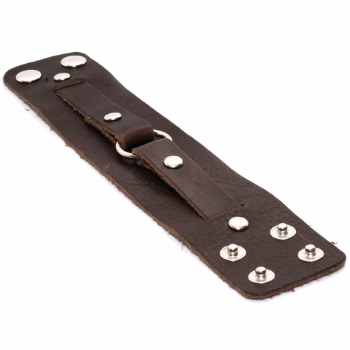 Bredt læder armbånd