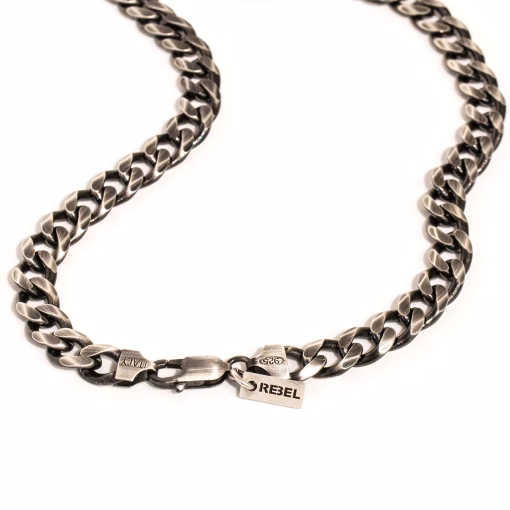 Sølv gunmetal halskæde