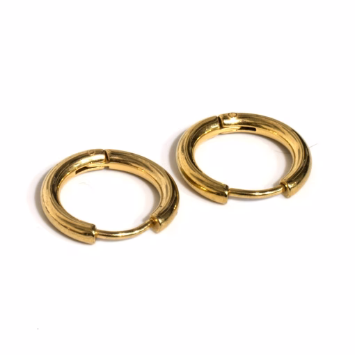 Gold colored øreringe