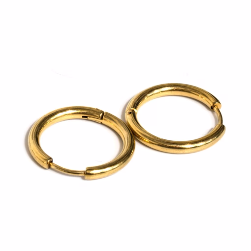 Gold colored øreringe