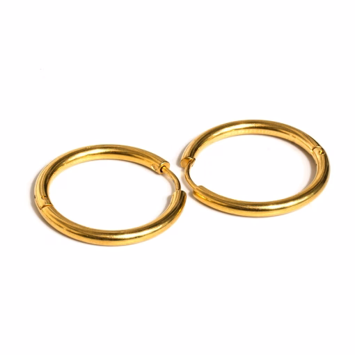 Gold colored øreringe